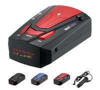 Speeder Pro Radar Detector Car Radar & Speed Camera Detector Long Range Detection 360° Omnidirectional Monitoring Voice Alerts Early Warning for Speed Traps & Photo Capture (Red)