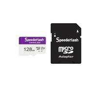 Speederlash 128GB Micro SDXC Memory Card, Camera Plus TF Card with Adapter, Up to 90MB/s Read Speed, 4K UHD&5K Video Support, U1, V30, A1 Rated, Waterproof, for Security Camera, Dashcam