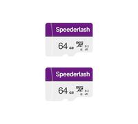 Speederlash - 2 Pack Micro SDXC Memory Cards, Plus TF Camera with Adapter, Read Speed up to 90MB/s, Support 4K UHD and 5K Video, U1 V30 A1 Rating, Waterproof, for