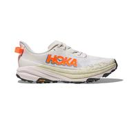 HOKA Men's Speedgoat 6 Trail Shoes in White/Neon Tangerine, Size 7.5