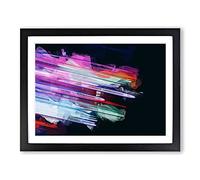 Speeding Through In Abstract Modern Art Framed Print | A2 Black Framed Wall Art | Ready to Hang | Abstract Fantasy Picture | Living Room Bedroom Lounge Office