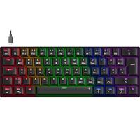 Speedlink ATMOS - mechanical RGB gaming keyboard 60%, wired, brown switches, robust steel plate, detachable USB-C cable, backlit, German layout QWERTZ, black