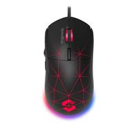 Speedlink CORAX Gaming Mouse with cable, multi-colour LED lighting, USB connection, 5 programmable buttons PC mouse wired, DPI switch up to 3,200 dpi, sheathed cable, black