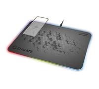 Speedlink Enmate RGB Charging Mousepad Gaming Mouse Mat with Induction Charging Function (10 Powerful Lighting Modes - Non-Slip Backing - 1.4 m Cable Length) Grey,SL-620001-GY