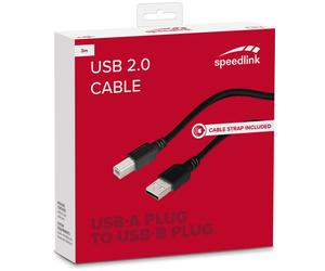 Speedlink HQ 3m USB 2.0 USB Cable Type A-B Connector Printer Hub