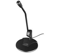 Speedlink Pure Desktop Voice Microphone SL-8702-BK, High Recording Quality, Large Circular Base, Flexible Microphone Neck, Easy Installation, 1.7 Metres Cable, Black