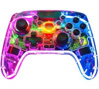 Speedlink RAIT NX RGB Gamepad - Controller PC wireless USB or Bluetooth, transparent backlit, vibration function, Hall sensors, two additional macro buttons, for PC/Switch/Android/PS3