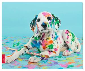 Speedlink Silk Mousepad SL-620000, Ergonomic, Slimline, Non-Slip, Anti-Static, Puppy Design