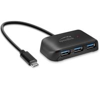 Speedlink SNAPPY EVO 4 Port USB Hub - passive USB-C 3.1 Gen 1 hub with 3x USB-A and 1x USB-C for fast data transfer at up to 5 Gbit/s, connection via USB-C, black
