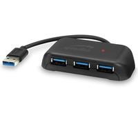 Speedlink SNAPPY EVO 4 Port USB Hub - USB-A 3.1 Gen 1 with 3x USB-A and 1x USB-C for Fast Data Transfer at Up to 5 Gbit/s, Black