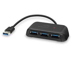 Speedlink SNAPPY EVO USB Hub with Integrated USB cable, 4-Port, USB 3.0, Active, Black