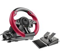 Speedlink TRAILBLAZER Racing Wheel - Gaming steering wheel for PS3/PS4, Xbox Series X/S/One, Nintendo Switch and PC, shift paddles and gear stick, adjustable pedals, black-red