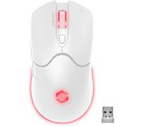 Speedlink VELOX wireless RGB gaming mouse - PC Mouse wireless with rechargeable battery, USB-C, 4800dpi, programmable, lightweight, USB Nano receiver, RGB LED lighting, white