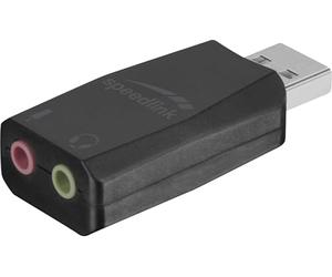 Speedlink Vigo USB Sound Card with Microphone and Headphone Socket, Compact Design, Light, USB Connector