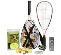 Speedminton S900 Set Speedminton S900 Set - Original Speed Badminton/ Crossminton Professional Set With 2 Carbon Rackets Incl. 5 Speeder, Playing Field, Bag - black, one size fit all