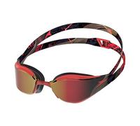 Speedo Adult Unisex Fastskin Hyper Elite Mirrored Swimming Goggles, Autumn Red/Smoke/Crimson Royal, One Size