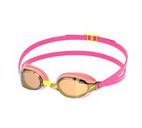 Speedo Adult Unisex Fastskin Speed Socket 2.0 Mirrored Swim Goggles, Neon Melon/Vermillion/Gold Mirror, One Size