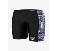 Speedo Allover Panel Aquashort Marvel Swimming Trunks Black Red Blue Boys - 28