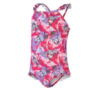 Speedo Baby Girls Learn To Swim Printed Thin Strap Frill One Piece Swimsuit