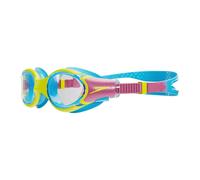 Speedo Junior Biofuse 2.0 Swimming Goggles, Patented Easy Adjustment, Anti-Fog, Anti-Leak, Enhanced Fit, Improved Comfort, Lemon Drizzle/Kiki Pink/Picton Blue, One Size