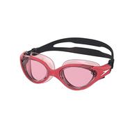 Speedo Women's Biofuse 2.0 Swimming Goggles | Female Design | Patented Adjust Mechanism | Anti-Fog | Anti-Leak | Comfort Fit Swimming Goggles, Raspberry Fill/Vermillion Swim In Style, One Size