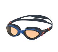 Speedo Unisex Adult Biofuse 2.0 Swimming Goggles | Patented Easy Adjustment | Anti-Fog | Anti-Leak | Enhanced Fit | Improved Comfort Swimming Goggles, Turkish Sea/Amber, One Size