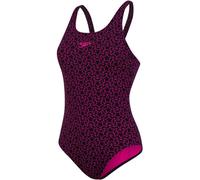 Speedo Boomstar Muscleback Swimsuit Women Size UK 8 , Black/Pink