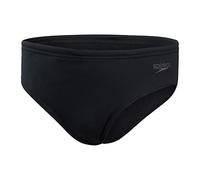 Speedo Junior Boy's ECO Endurance+ 6.5cm Swim Briefs | Chlorine Resistant | Quick Drying | Stretch Fabric | Recycled Material | Comfort Fit, Black/White, 11-12 Years
