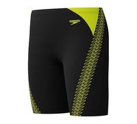 Speedo Boy's Hyperboom Splice Jammer Swimming Trunks | Chlorine Resistant | Quick Drying | Stretch Fabric | Comfort Fit Jammer, Hyper Yellow, 5-6