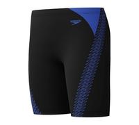 Speedo Boy's Hyperboom Splice Jammer Swimming Trunks | Chlorine Resistant | Quick Drying | Stretch Fabric | Comfort Fit Jammer, Cobalt Pop, 7-8