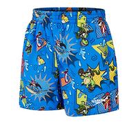 Speedo Boy's Learn to Swim 11" Watershort | Swiming Trunks | Quick Dry | Comfort Stretch Fabric, Bondi/Canary/Cherry Pink, 1-21-2