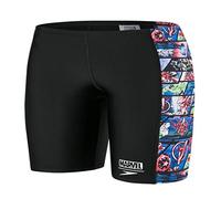 Speedo Boys Marvel Avengers Panel Aquashort - Avengers Black/Neon Blue, 24