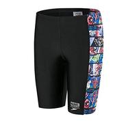 Speedo Boys Marvel Avengers Panel Jammer - Avengers Black/Neon Blue, Size 22
