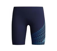 Speedo Boy's Medley Logo Jamer | Kids Swim Practice | Technical Fabric | Athletic Design, Sugar Blue/Celeste/Iris Mirror, 9-109-10