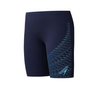 Speedo Boy's Medley Logo Jamer | Kids Swim Practice | Technical Fabric | Athletic Design, Sugar Blue/Celeste/Iris Mirror, 9-109-10