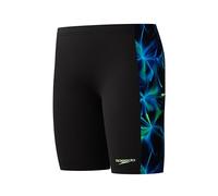 Speedo Boys Print Panel Jammer Swim Trunks Swimmers Anthracite/Pale Clover Size 5-6 Years
