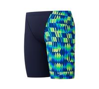 Speedo Boys Print V-Cut Jammer Swim Trunks Swimmers Peacoat/Pale Clover Size 11-12 Years