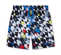 Speedo Boys' Standard Swim Trunk Mid Length Redondo Printed, Cafe Check