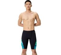 Speedo Club Training Spliced Jammer - Black/Green - Waist Size 36