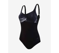 Speedo ContourLustre Printed Swimsuit Black White Women - 44