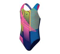 Speedo Girl's Eco+ Digital Placement Splashback - Swimsuit Navy / Pink 10 years old