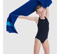 Speedo Girl's Endurance+ Medalist Swimsuit | Chlorine Resistance | Comfort Fit | SwiMing LeSons | Swim Holiday, True Navy, 13-1413-14