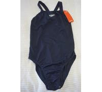 SPEEDO Eco Endurance+ Medalist Swimsuit Navy With White Logo - 8-13471D740