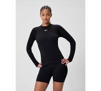 Speedo Endurance+ Long Sleeve Rash Guard Swim Top Black