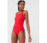 Speedo Endurance+ Medalist Swimsuit, Red, Size 34, Women Red