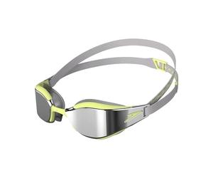 Speedo Fastskin Hyper Elite Mirror Goggles - Grey/Green/Chrome - Adult