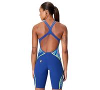 Speedo Fastskin Lzr Pure Intent 2.0 Printed Open Back Competition Swimsuit Blue UK 25 Woman