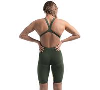 Speedo Fastskin LZR Pure Valor 2.0 Openback Swimsuit Green Rod Orange Women - 26