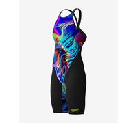 Women's Fastskin LZR Pure Valor 2.0 Openback Kneeskin Black/Red - 18 Black/Molten Blur - Mainline 18