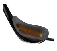 Speedo Fastskin Pure Focus Swimming Goggles Black Grey with Orange Mirrored Lenses